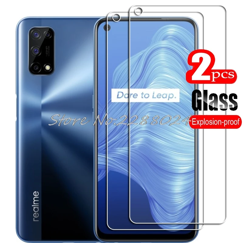 2 uds para Realme 7 5G Protector de vidrio templado de alta HD en OPPO Realme7 RMX2111 película protectora de pantalla de teléfono