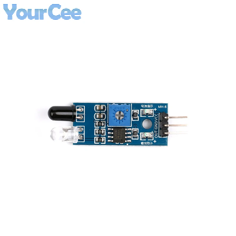Módulo de Sensor infrarrojo para evitar obstáculos, MH-B IR, para Arduino, Robot de coche inteligente, fotoeléctrico reflectante de 3 cables, 5 uds./1 ud. - imagen 3