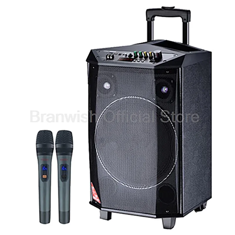 Altavoz portátil Bluetooth 5.0 con ruedas para karaoke al aire libre