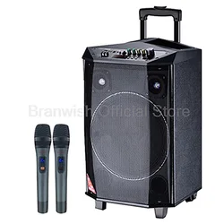 Altavoz portátil Bluetooth 5.0 con ruedas para karaoke al aire libre