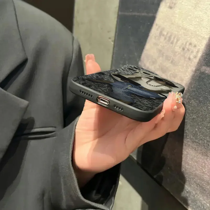 Gafas de sol billete de banco mono pintado funda de teléfono para iPhone 16 15 14 13 12 11 Mini Pro Max X XR XSMax 8 7 6 6S Plus cubierta de silicona - imagen 5