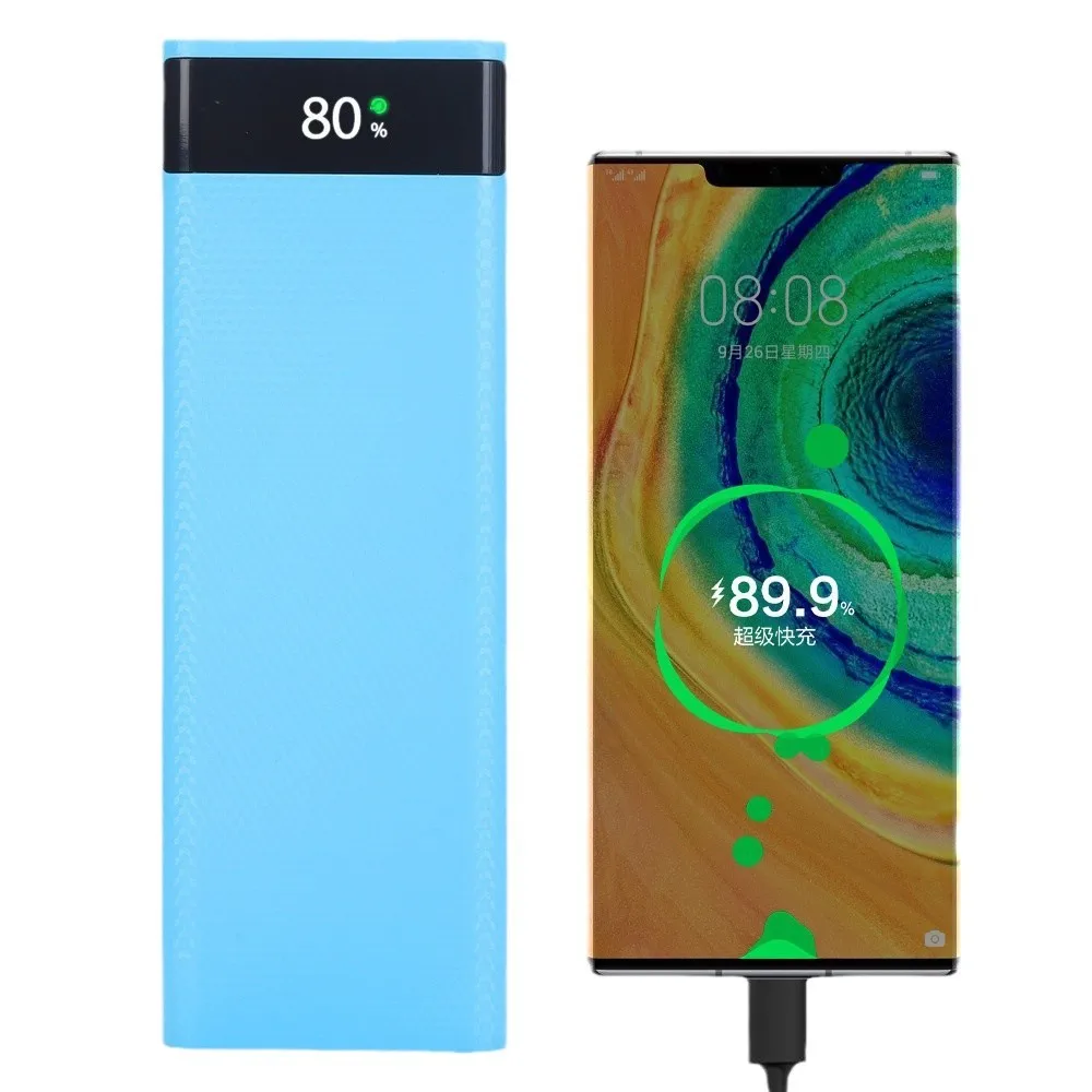 Caja de almacenamiento de batería 2 USB 10*18650 tipo C Micro entrada USB carcasa de Banco de energía DIY 18650 funda porta baterías 18W 22,5 W carga rápida - imagen 5