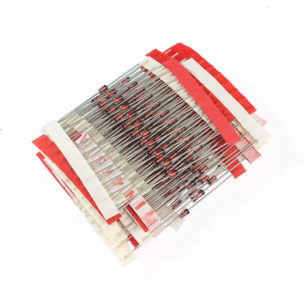 Kit de diodos Zener de 250 Uds., 25 valores, 1W, juego de diodos reguladores de voltaje serie 3V ~ 33V 1N47, 3V 3V3 3V6 3V9 4V3 4V7 5V1 5V6 6V2 6V8 7V5 - imagen 2