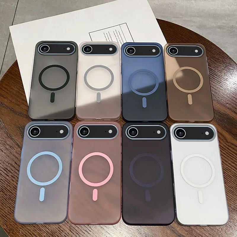 Para iphone 17 air 16 15 14 13 12 pro max plus Funda suave transparente magnética PC Funda agradable a la piel Funda de parachoques a prueba de golpes - imagen 3