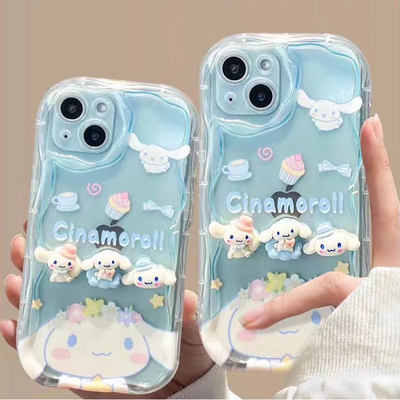 Cinnamoroll-funda con llavero de muñeca 3D para OPPO A5X A5i Pro A5 A78 A74 A96 A95 A78 A58 A54 A52 A72 A53 A33 A17 A77 A7 A12 A55 - imagen 5