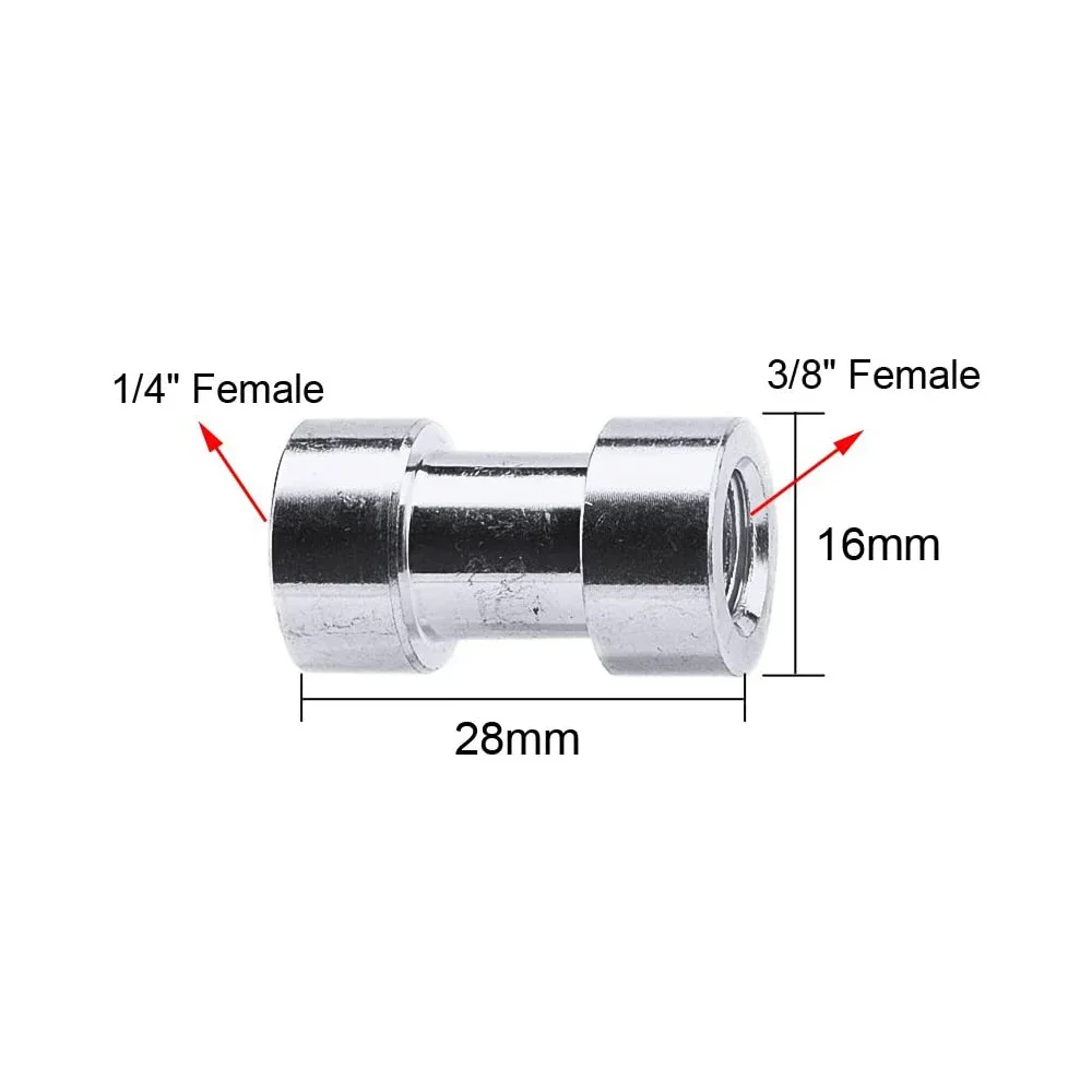 Convertidor de tornillos roscados para cámara, adaptador de montaje para trípode, monopié, cabeza de bola, soporte de luz, 1/4 "-20 hembra a 3/8"-16 hembra, 5 piezas - imagen 2