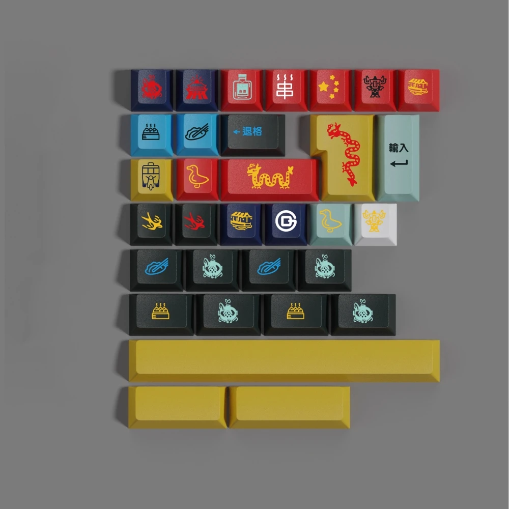 1 Juego de teclas GMK Houhai PBT 5 lados tinte subcama perfil de cereza teclas para teclado MX Switch Split 7U barra espaciadora doble B - imagen 5
