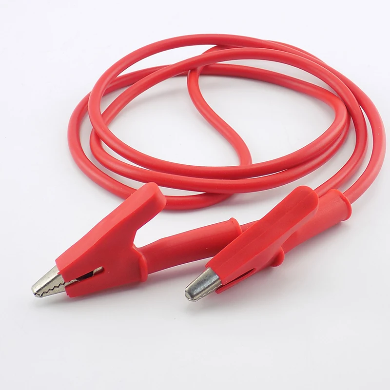 Pinzas de cocodrilo de doble cabezal, puente de cable, Clip de cable de cocodrilo, cables de cocodrilo DIY, prueba eléctrica de doble punta - imagen 3