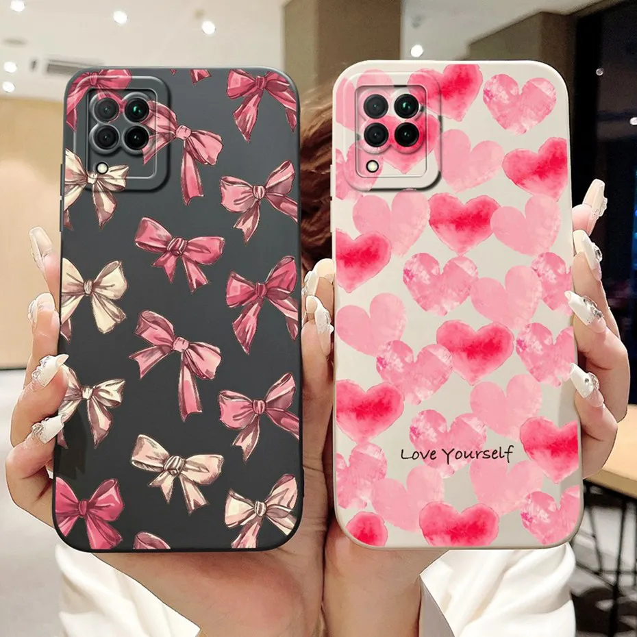 Hermosa funda de teléfono Floral para Huawei P40 Lite Nova 6 SE 7i funda de silicona suave a prueba de golpes para Huawei P40lite fundas parachoques - imagen 2