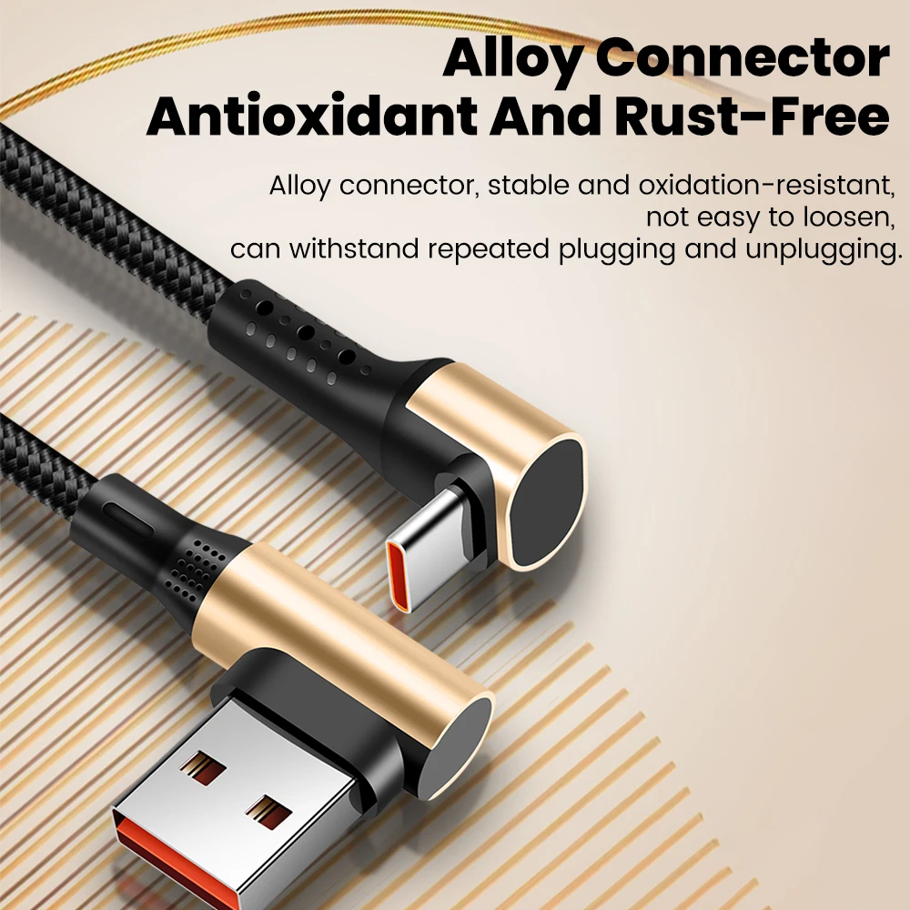 Cable corto de 66W, 0,15 M, 0,25 M, 0,5 M, codo de 90 grados, Cable USB A a tipo C, Cable de carga rápida para iPhone 15 16, batería externa Samsung - imagen 5