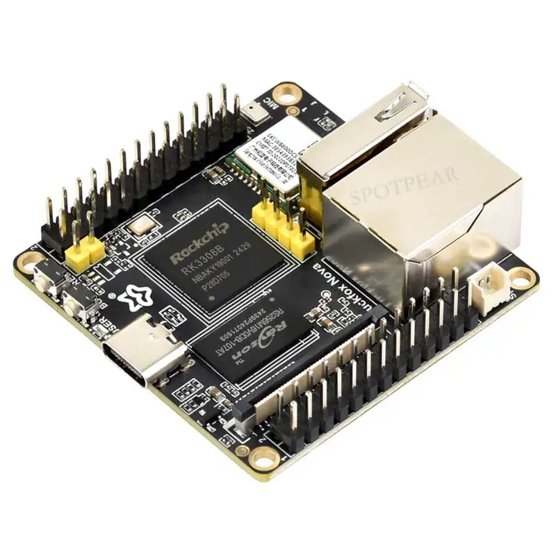 Luckfox Nova RK3308B EMMC-8GB integrado opción de micrófono WiFi/PoE con placa de desarrollo de puerto de Audio y pantalla - imagen 5
