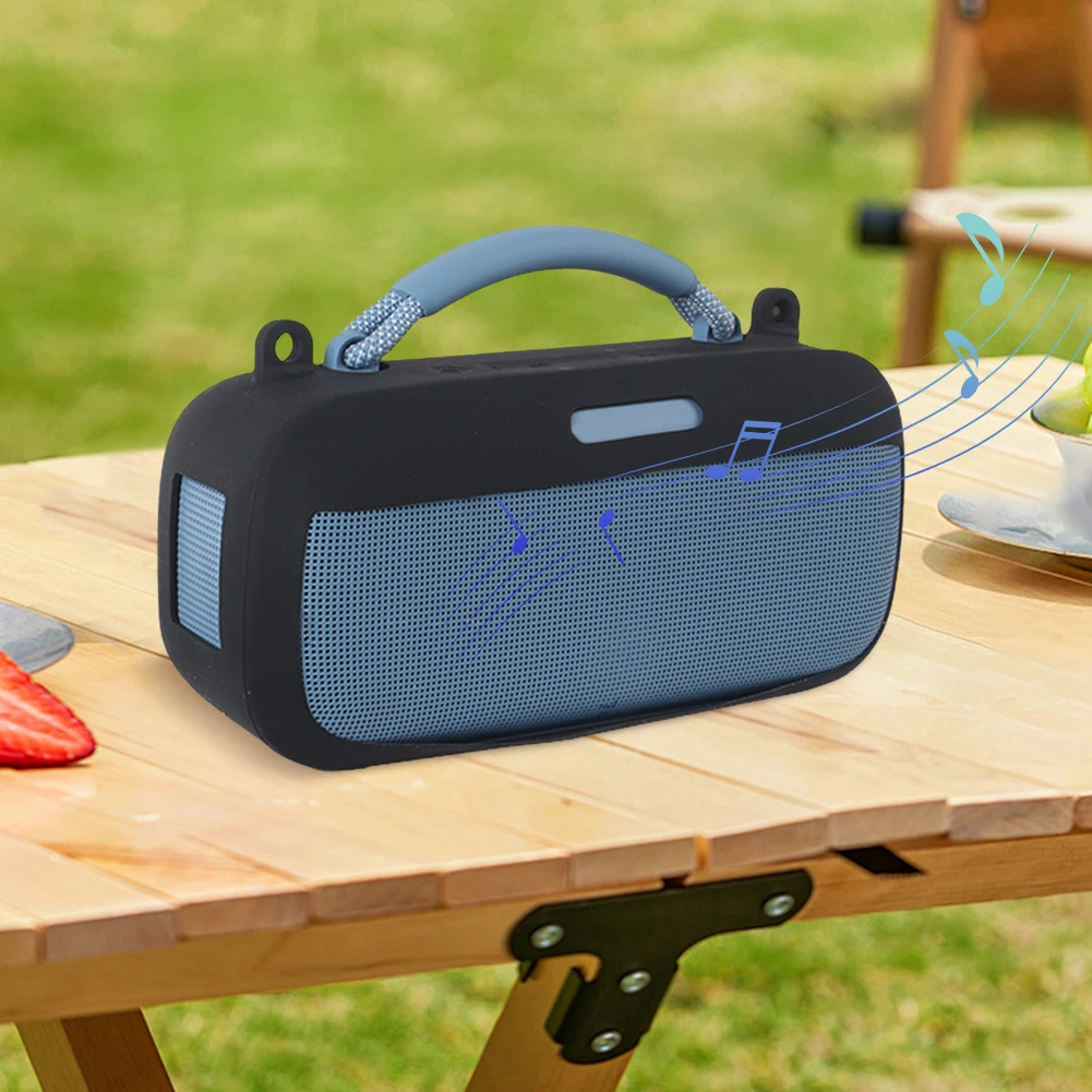Funda protectora de silicona con correa para el hombro, funda protectora de piel, funda de altavoz portátil para altavoz Bose SoundLink Max BT - imagen 2