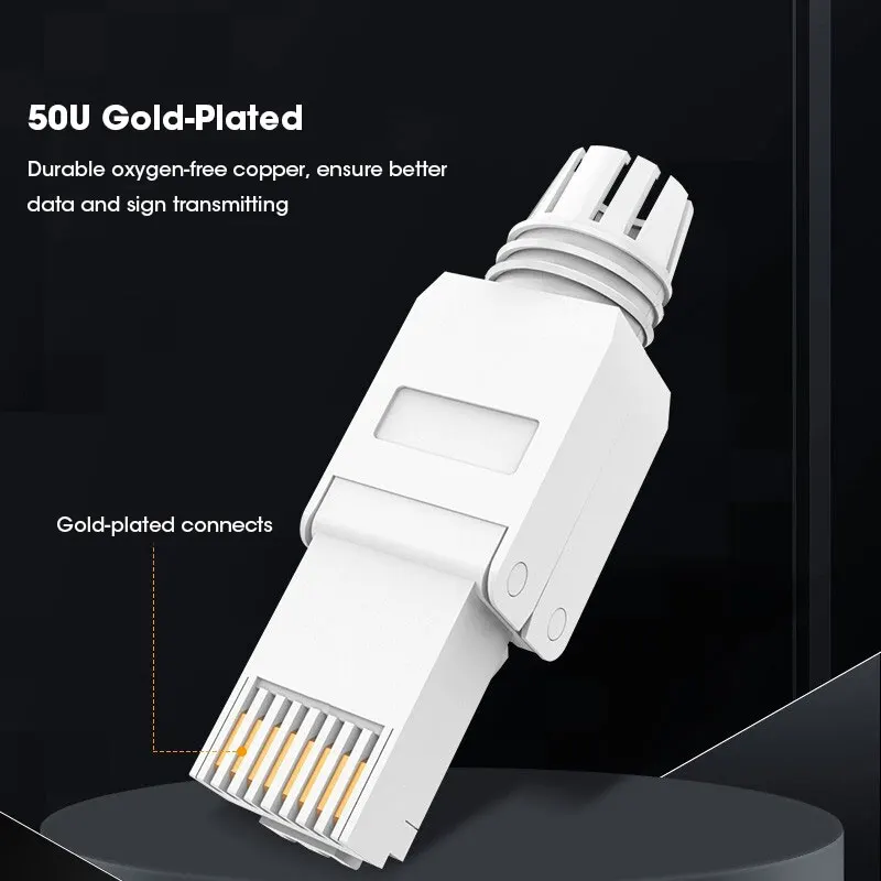 Conectores RJ45 ZoeRax Cat6A/7/8 Blindados Reutilizables - imagen 3
