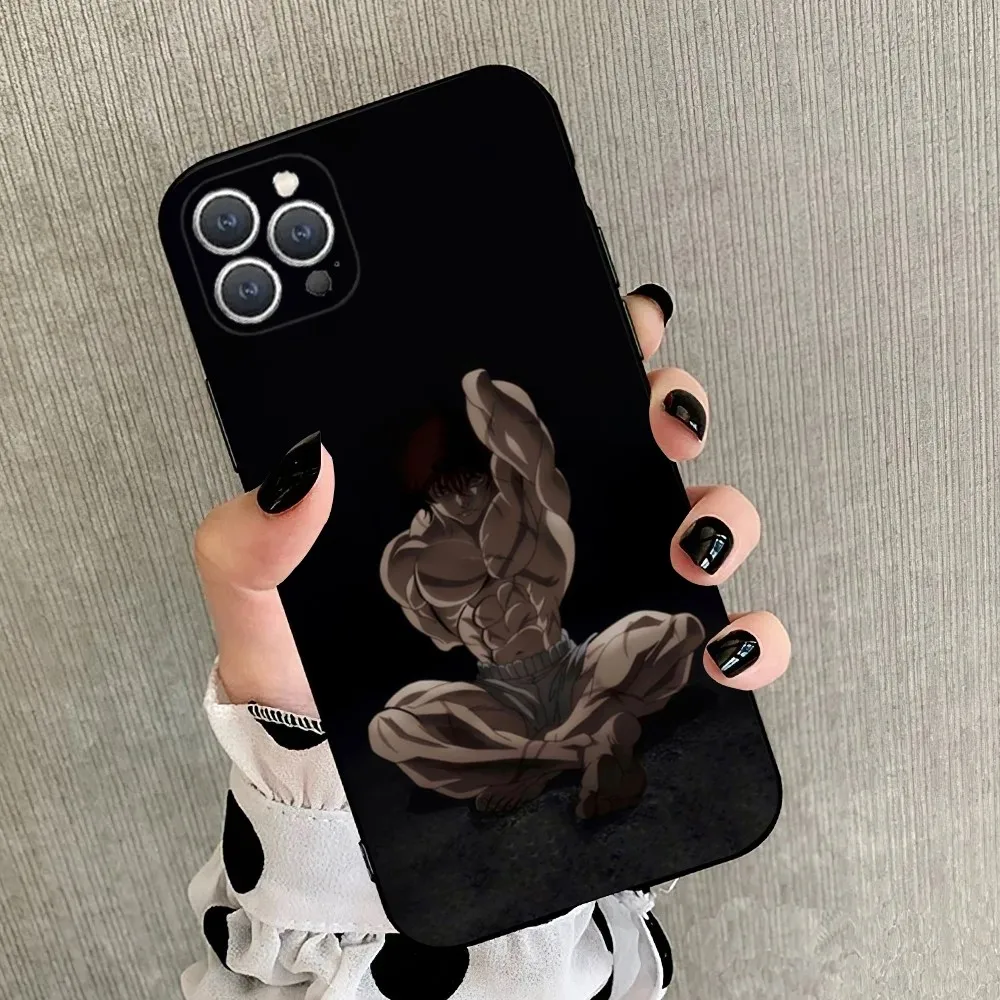 Funda de teléfono Anime Baki H-Hanma para iPhone 15,14,13,12,11,Plus,Pro Max,XS,X,XR,SE,Mini,8,7 funda negra de silicona suave - imagen 5