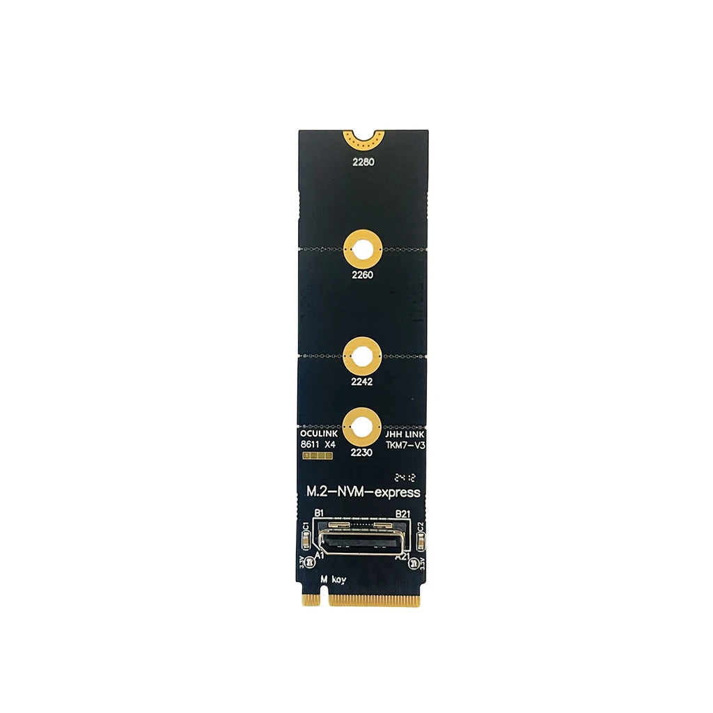 Para M.2 NVME a Oculink hembra Dock SFF-8612 adaptador PCI-E X4 tarjeta adaptadora soporte DOCK-OC4 para 2,5 pulgadas NVME U.2(SFF 8639)SSD