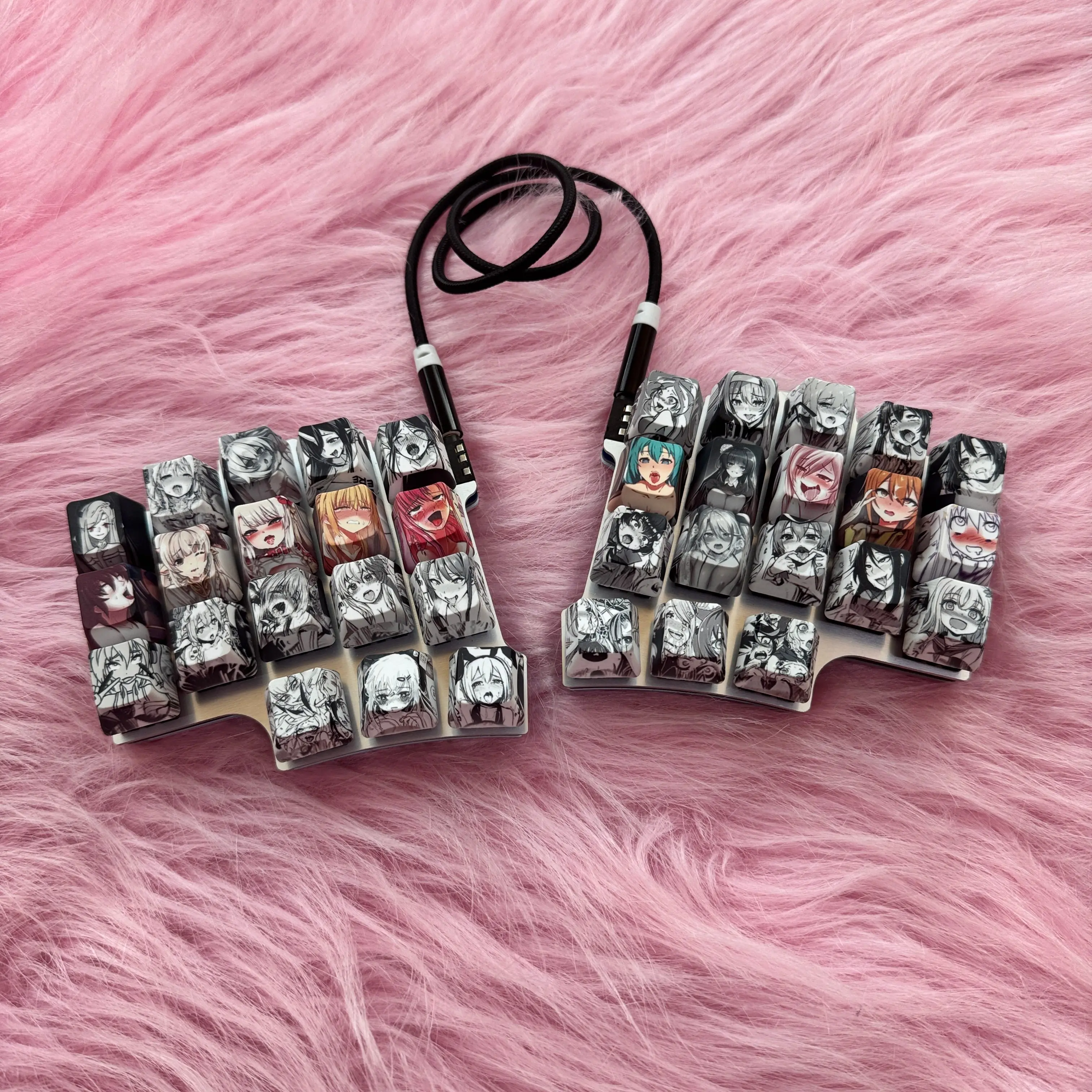 Teclado dividido X7, 36 teclas, con cable, modo único, intercambio en caliente, QMK/VIA, cambio de tecla, teclado mecánico dividido ergonómico personalizado de 9 capas - imagen 3