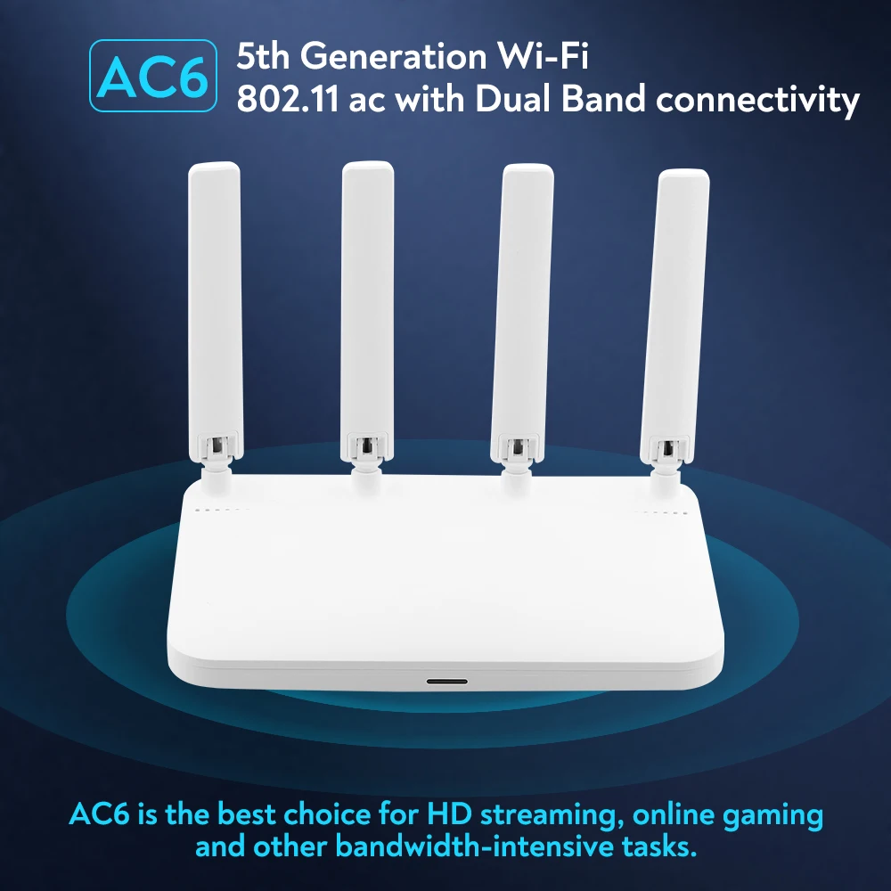 FENVI AC1200 enrutador WiFi de doble banda 2,4G/5,8 GHz Gigabit Lan enrutador inalámbrico MIMO-OFDMA WPA3 4 antenas enrutador inteligente de señal fuerte - imagen 3
