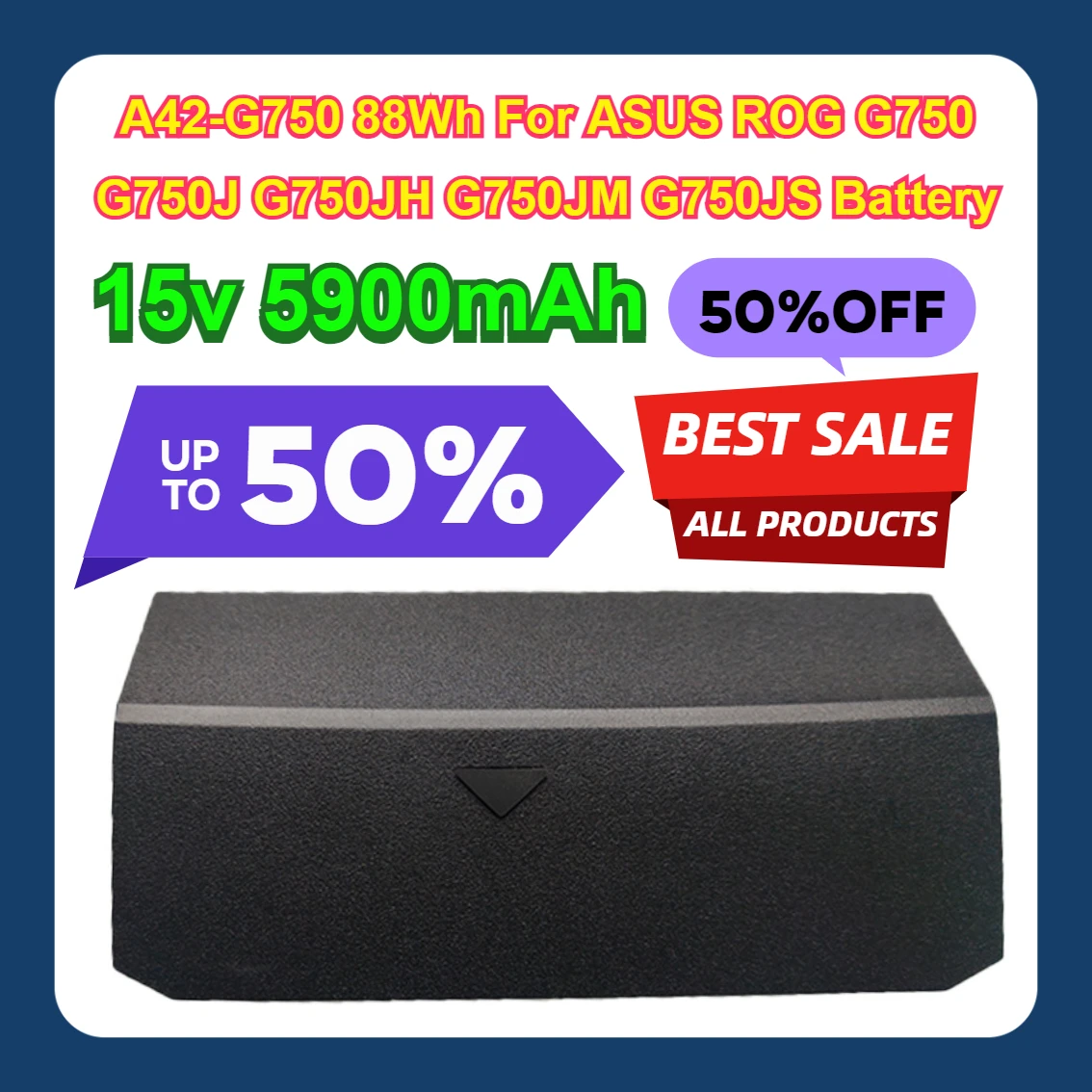 15v 5900mAh A42-G750 88Wh para ASUS ROG G750 G750J G750JH G750JM G750JS batería