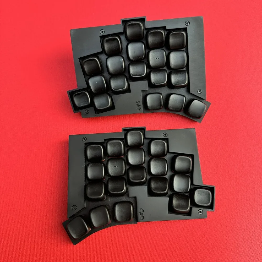 Totem 3X6 teclados divididos de perfil bajo versión de soporte caja de resina personalizada Kip Lame Keycap intercambio en caliente ZMK teclado inalámbrico separado - imagen 3
