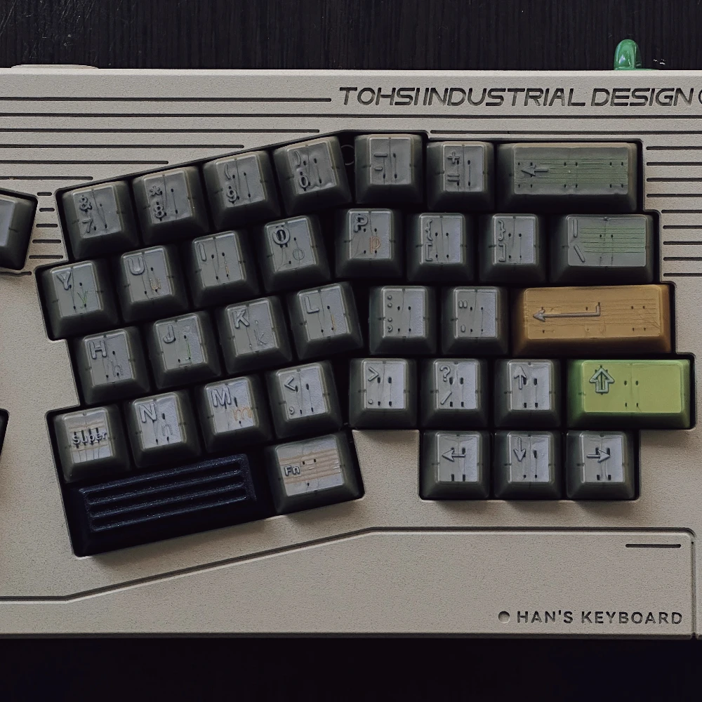 MW Hash Line Keycap Set Original ABS personalizado Retro translúcido teclado Cap Cherry Profile Gaming KeyCap para teclado mecánico