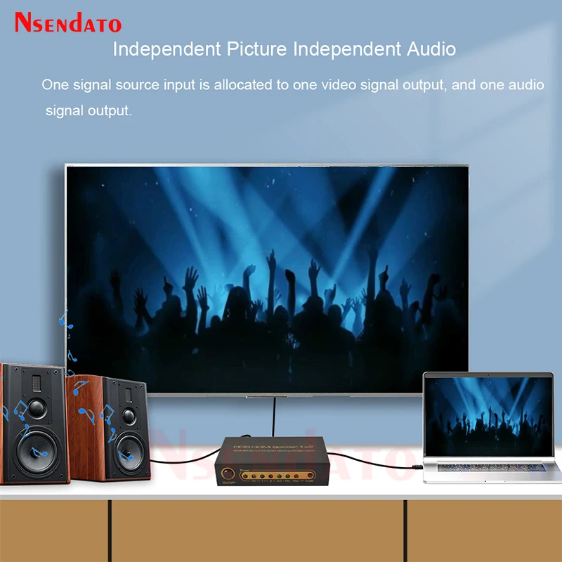 Extractor de Audio UHD HDMI eARC ARC 4K 60Hz para Dolby Atmos Vision eARC ARC Extractor de Audio HDMI para DTS EDID AC3 LPCM TV PS4 - imagen 4