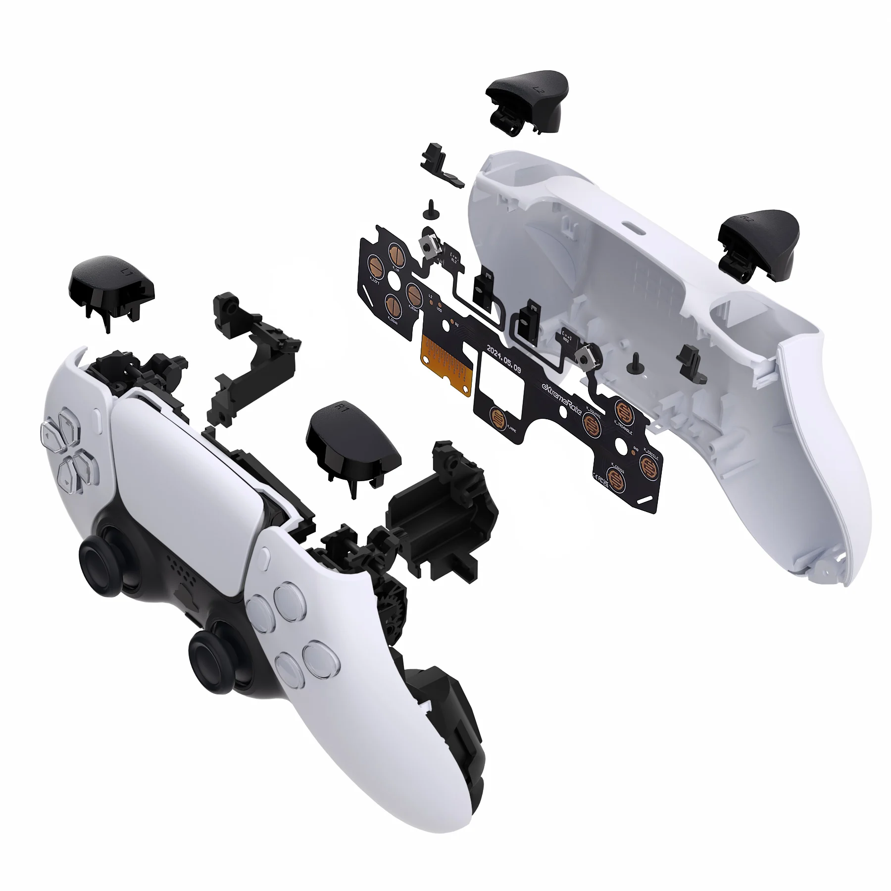 eXtremeRate Micro interruptor táctil Clicky Hair Trigger Kit V2 para controlador ps5 BDM-040/50/060, botón de hombro Click del ratón - imagen 3