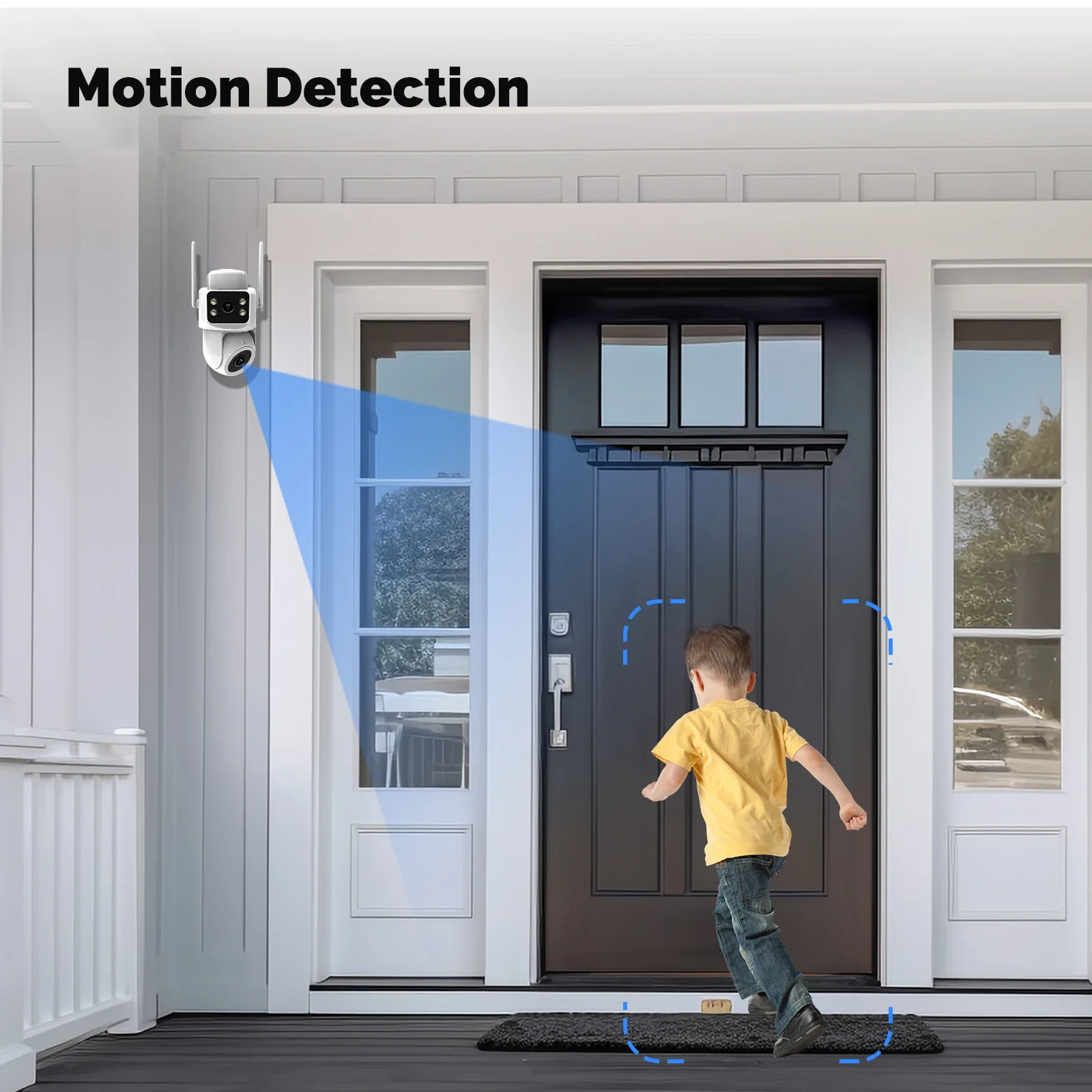 Moes Tuya WiFi inteligente cámara de seguridad exterior 8MP pantalla Dual 2,4G/5G IP65 impermeable detección de movimiento seguimiento automático Audio bidireccional - imagen 5