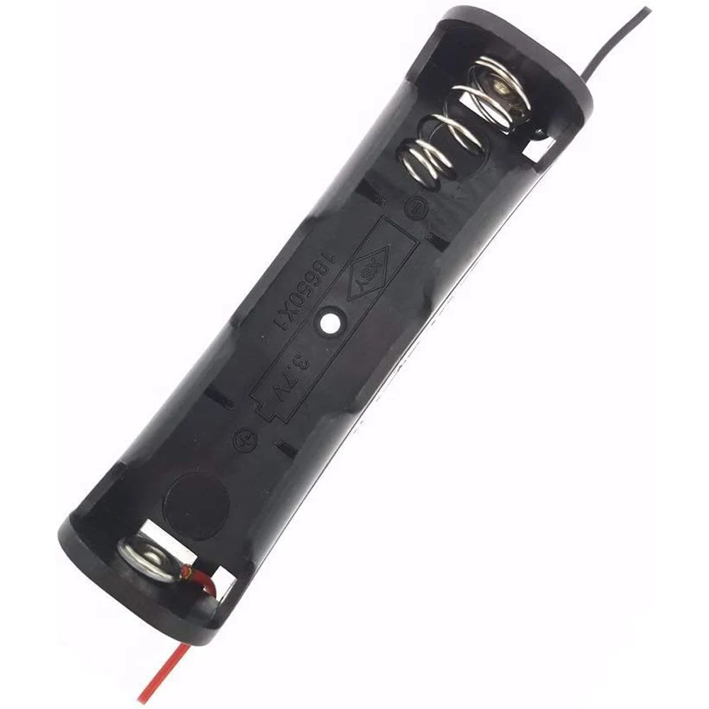 Soporte para caja de batería 18650 con paquete de cables, 10 cajas de almacenamiento de batería DIY, soporte para batería 18650 de 1 compartimento, 1 ranura, 10 Uds. - imagen 2