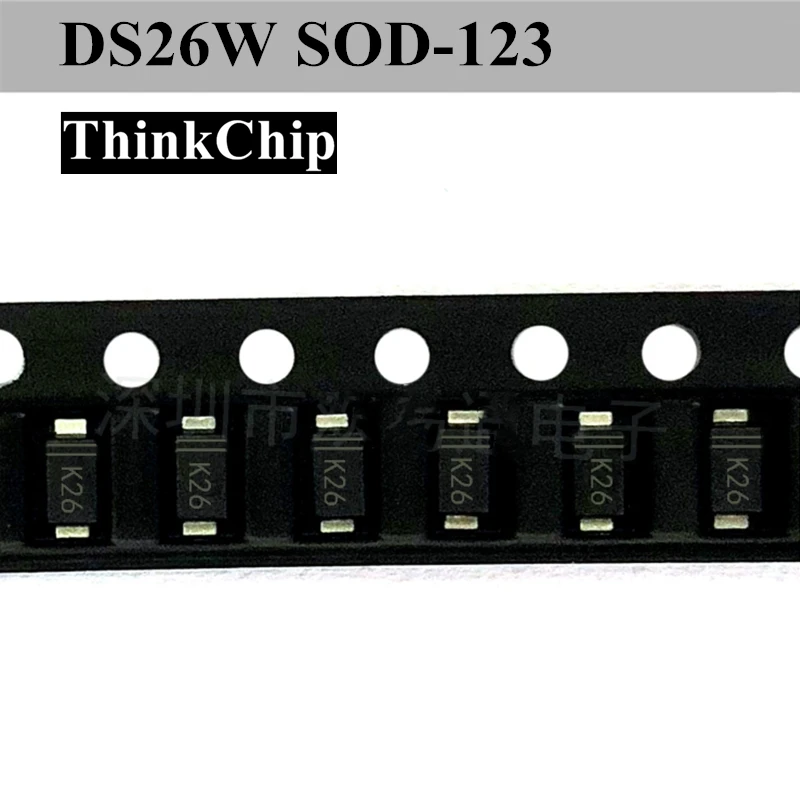(100 piezas) DS26W (Marcado K26) SOD-123 1206 SMD 2A 60V Diodo Schottky - imagen 2