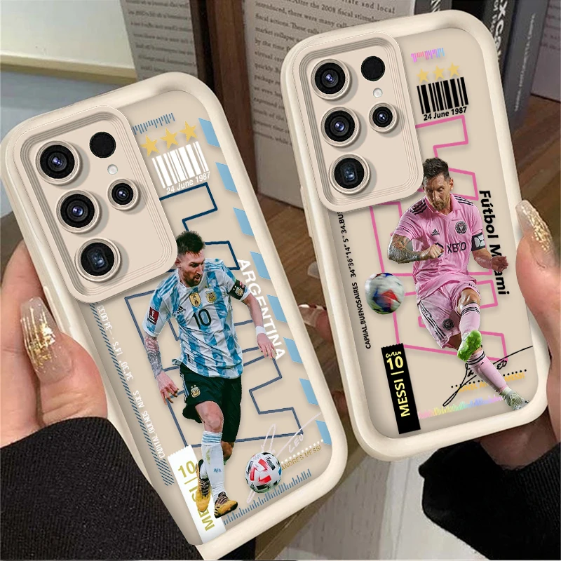 Guapo funda de jugador de fútbol para Samsung Galaxy S24 S23 S25 Ultra S22 S21 Plus FE A56 A36 A26 A16 A06 A15 A25 A35 A55 5G - imagen 2