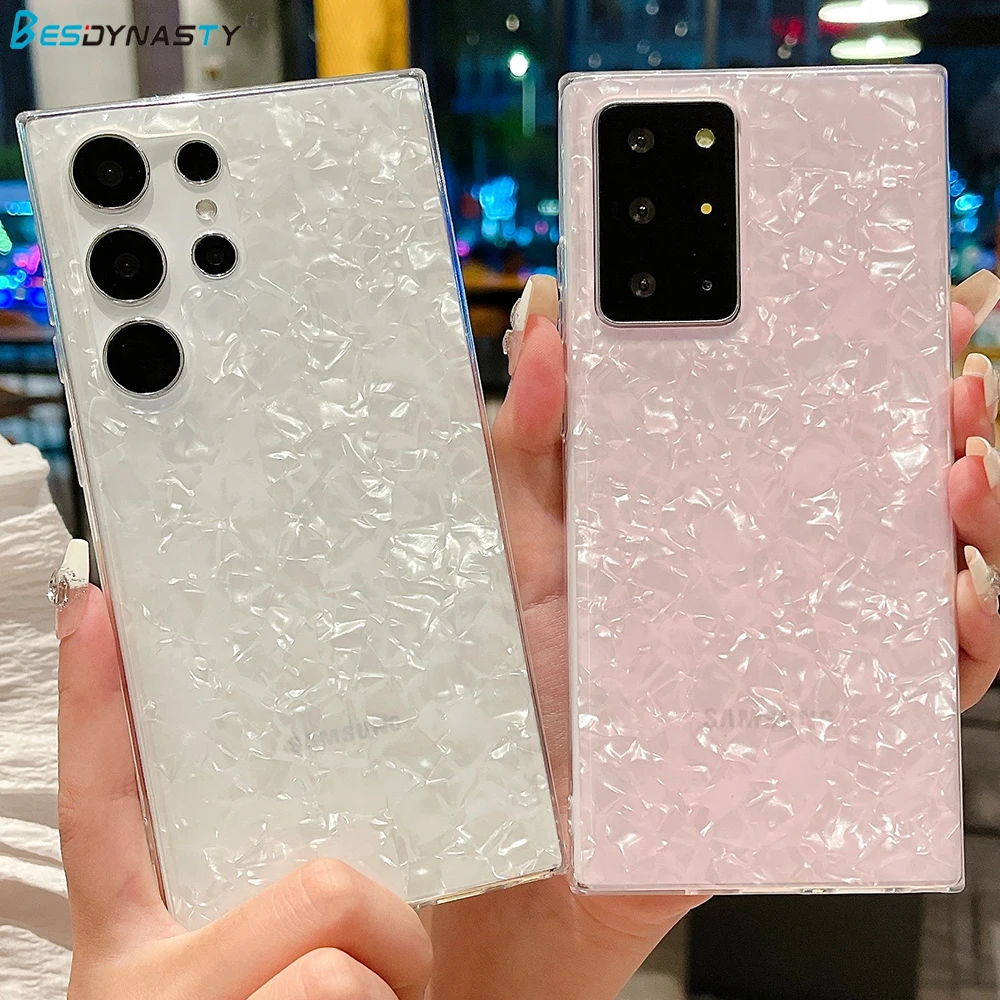 Funda de mármol con purpurina de lujo para Samsung S25 S24 Ultra S23 S22 Ultra S21 Plus, funda fina de silicona suave a prueba de golpes - imagen 2