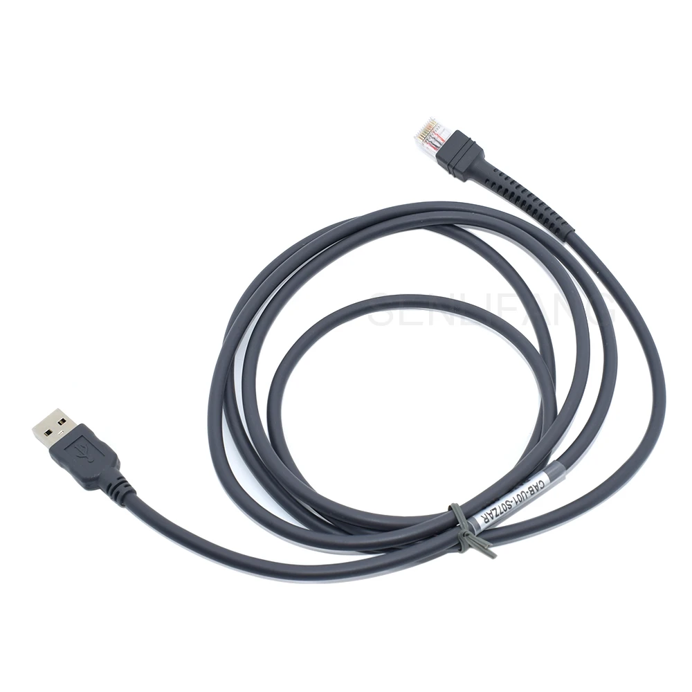 Cable de datos del escáner de código de barras, escáner USB a RJ48 RJ50 de 2M para LS1203 LS2208 LS4208 LS3008 CBAU01-S07ZAR - imagen 3