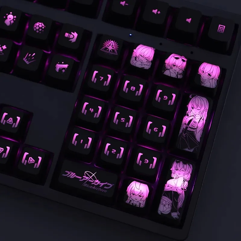 Juego de teclas retroiluminadas Takanasi Hosino para Logitech G610 G Pro X Razer BlackWidow Huntsman Corsair K70 K100, 1 Juego - imagen 5