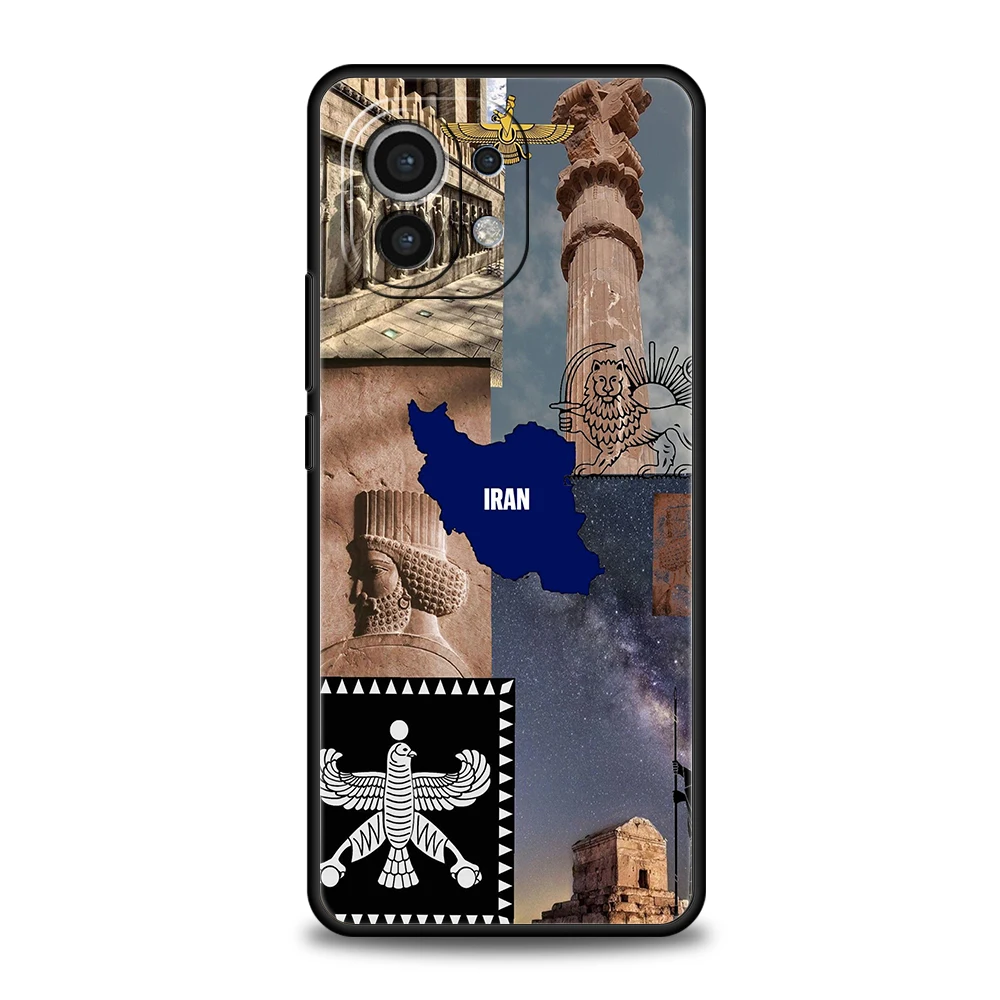 Funda de teléfono para Xiaomi 15 14 13 12 Lite 14T 13T 12T Pro Poco X7 X6 X5 X4 X3 NFC F7 Ultra F6 Pro cubierta suave mapa arte bandera de Irán - imagen 5