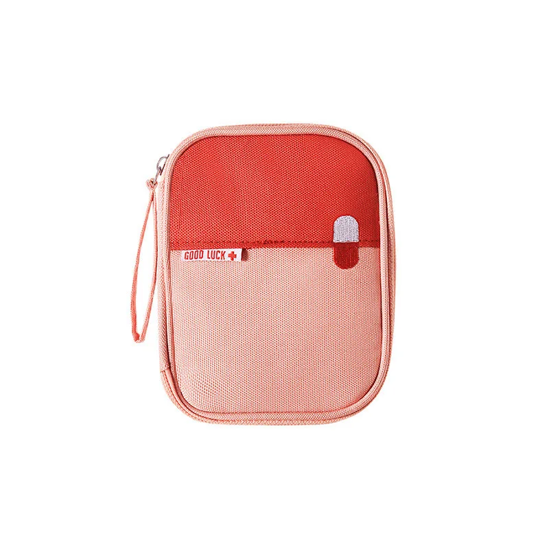 Bolsa de almacenamiento de medicina de tela portátil, botiquín de primeros auxilios familiar en capas gruesas de gran capacidad