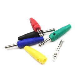 Conector Banana 4mm 32A Cobre Niquelado Montaje Panel