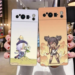 Genshin Impact klee Sayu Qiqi xiao funda de teléfono para Google Pixel 8 A 7 6 Pro, carcasa de TPU suave para Pixel 6A, cubierta de silicona A prueba de golpes