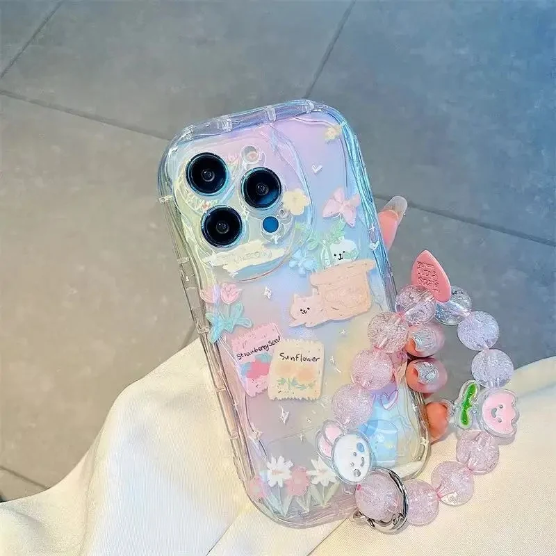 Funda con Cadena de Flores para Infinix Hot 50 50i 40 40i 30i Smart 10 Plus 9 7 8 Tecno Spark Go 1 1S 20 10 Pro 30C 20C 10C - imagen 2