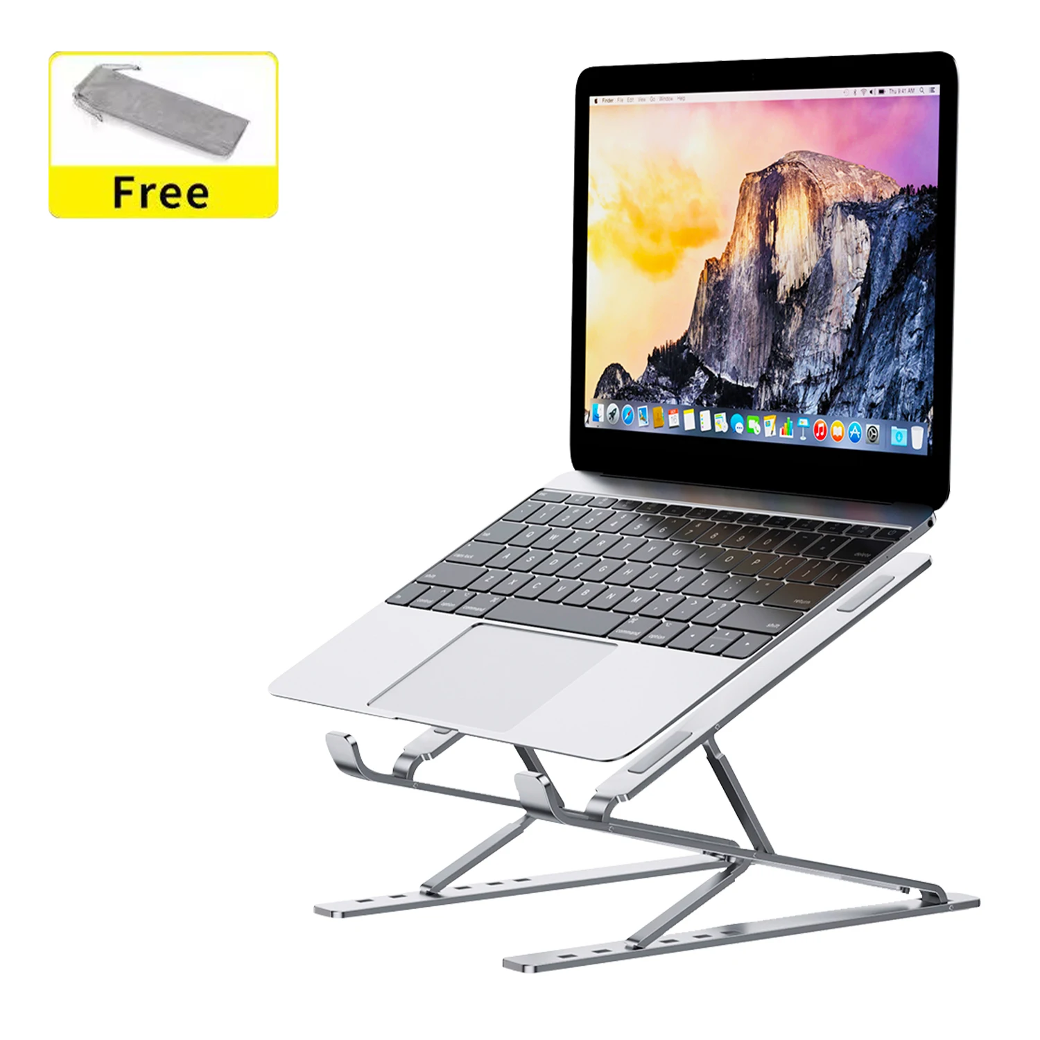 Soporte de aluminio para ordenador portátil, Base superior plegable para MacBook Pro