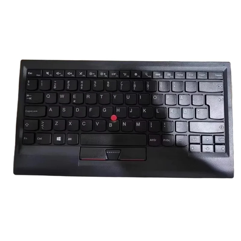 Teclado con cable USB pequeño punto rojo con diseño de Dinamarca nórdica para Lenovo Thinkpad 0B47190 ku1255