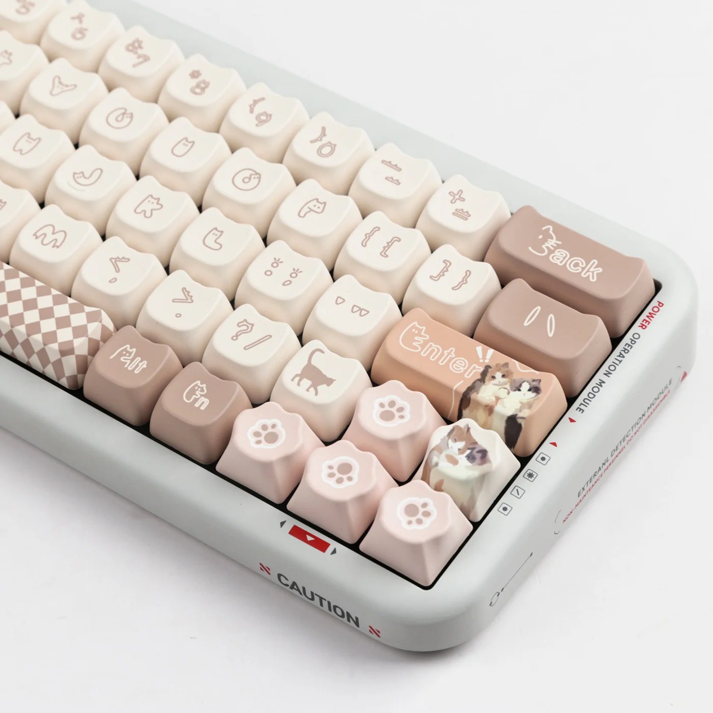Teclas de gato adhesivas, 144 teclas, Material PBT, perfil MAO, DYE-SUB Wooting, personalizadas para teclado mecánico CHERRY MX Switch - imagen 3