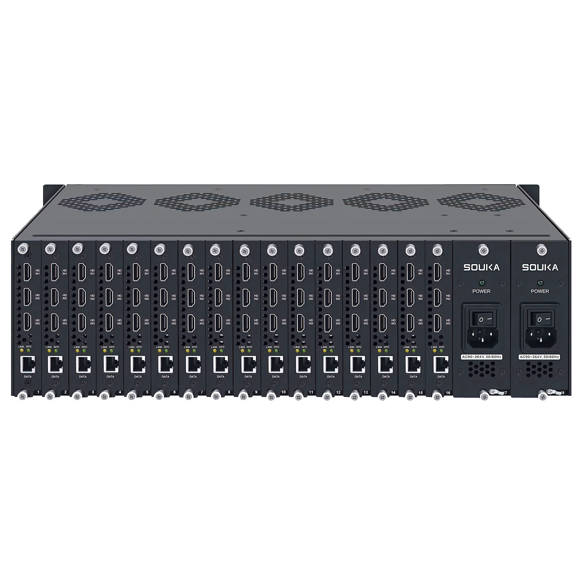 Codificador HD de 48 canales HD a Ip H.264 Iptv Catv Tv Video Codificador 1920x1080p Hotel Tv Equipo frontal - imagen 4