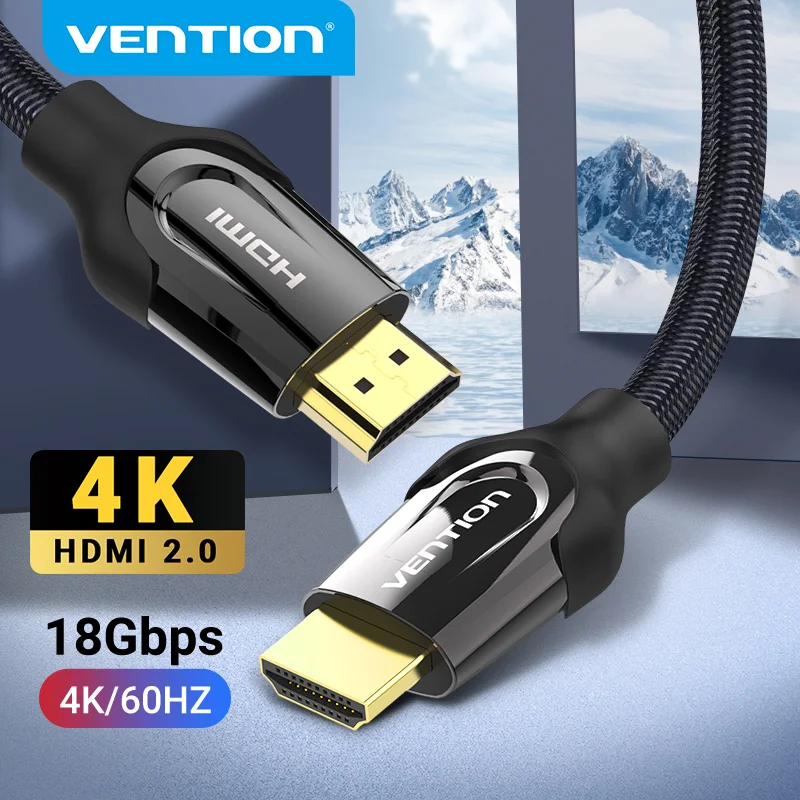 Vention-Cable HDMI 2,0 para TV Box, HUB USB C, PS5, 4K/60Hz, divisor HDMI de Ultra alta velocidad, Cable de vídeo y Audio, 5m