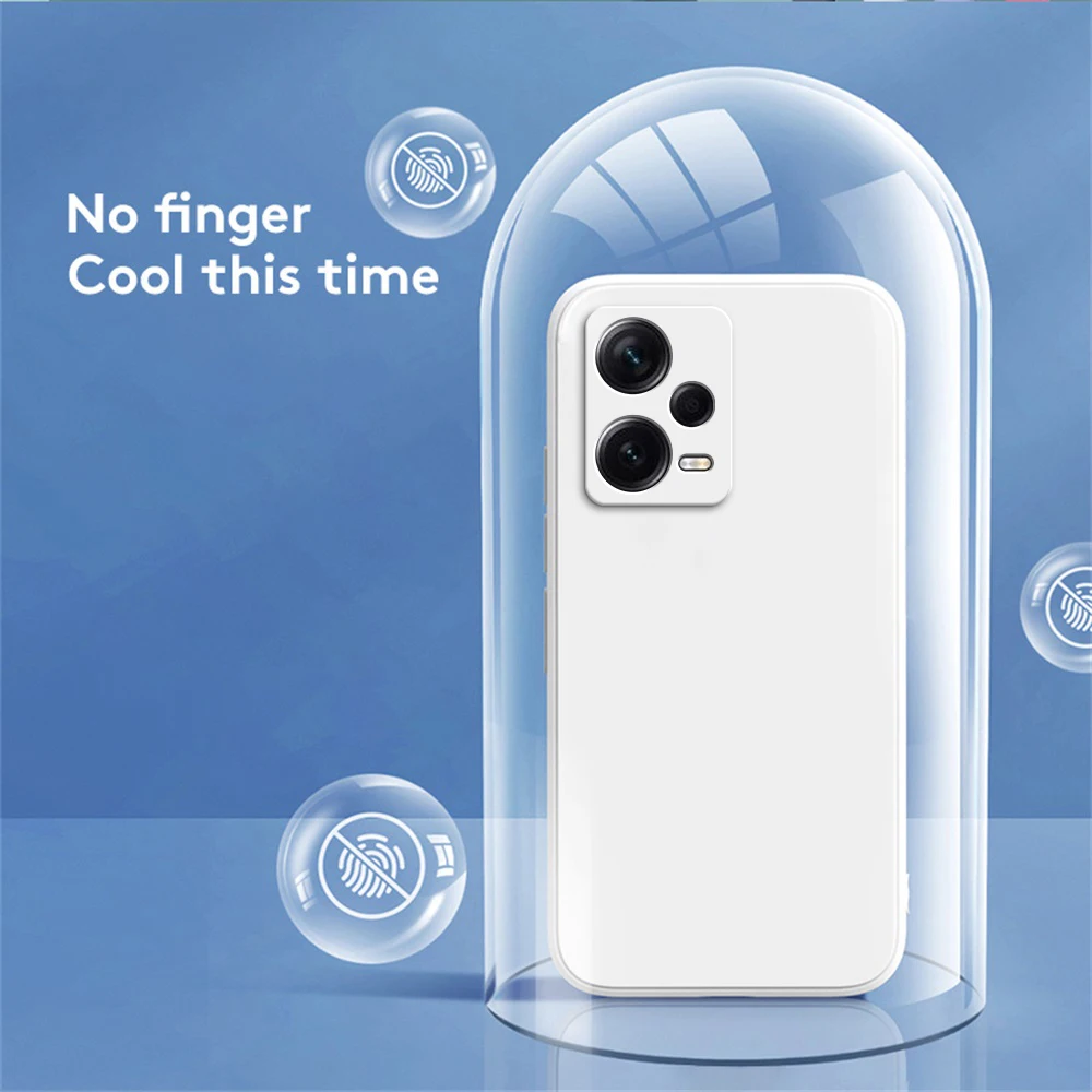 Funda cuadrada de silicona mate para Xiaomi Redmi Note 12 5G Note 12 Pro + Fundas suaves Redmi Note12 Pro Plus 5G Fundas básicas mate - imagen 3