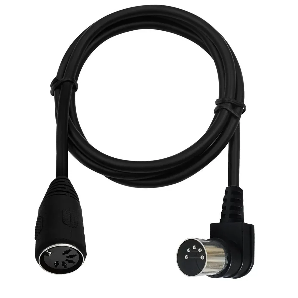 Cable adaptador MIDIAT de Audio DIN macho a hembra de 5 pines MIDI de 90 grados en ángulo recto para teclado MIDI Cable de extensión MIDI - imagen 5