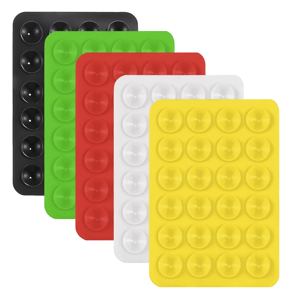 Almohadilla de succión de silicona multifuncional, soporte para teléfono, Funda de cuero antideslizante, montaje para accesorio móvil, Ventosa con respaldo - imagen 2