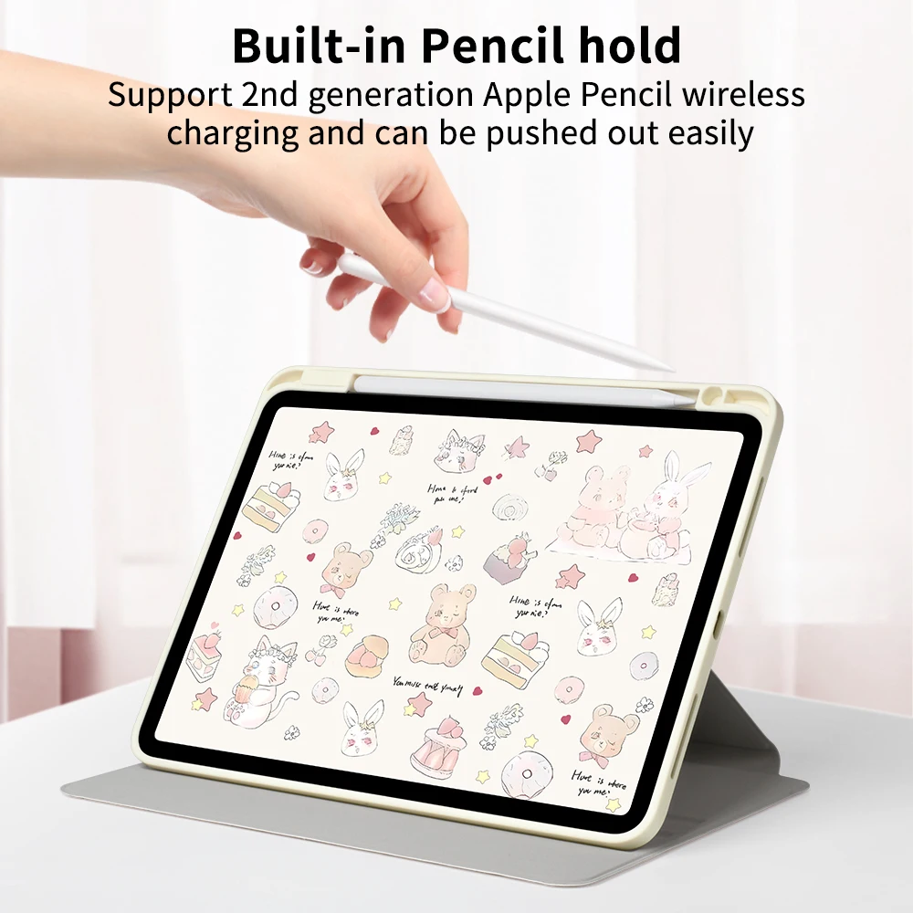 Fundas protectoras de dibujos animados para iPad Pro 11 12,9 13 M2 M4 M3 9,7 10,2 5th 6th 7/8/9 10th 11th mini 6 7 funda Air 3 4 5 6 - imagen 2