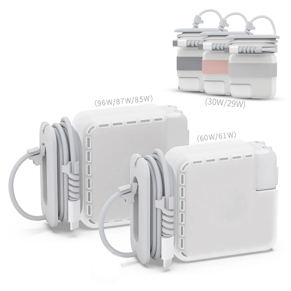 Funda protectora de adaptador para Apple MacBook Air Pro, cubierta organizadora de cables, 12, 13, 13,3, 15,4, 16, 29W, 30W, 60W, 61W, 85W, 87W, 96W