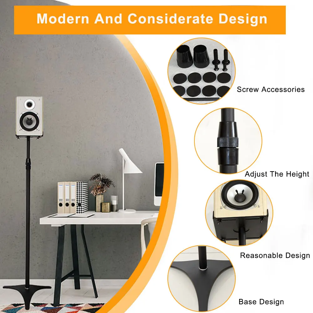 Soporte de altavoz ThundeaL de 78-145cm, 2 uds., para Samsung Q900A JBL, barra de altura ajustable, soporte de suelo Universal para altavoz - imagen 5