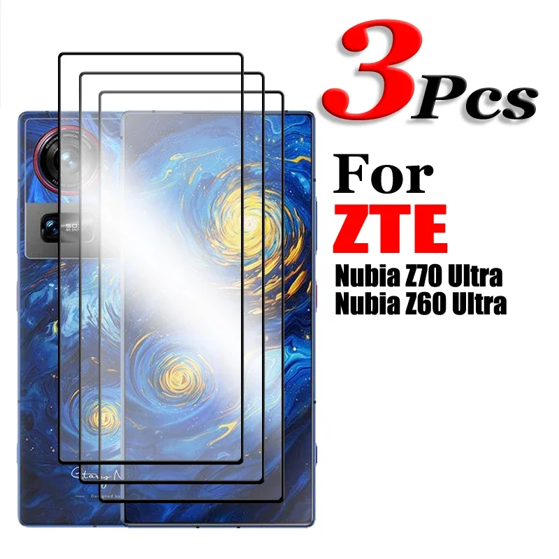 2/3/4 Uds para ZTE Nubia Z70 Ultra 5G vidrio templado para Nubia Z60 Z70 Ultra Protector de pantalla HD cubierta completa pegamento vidrio Protector - imagen 2